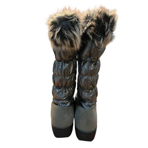 Ladies Size 7.5 Flexus by Spring Step Fur Lined Silver Boots Rain Snow Calf NWT - Picture 7 of 9